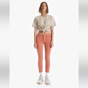 MOTHER The Looker Crop Skinny Play Date Mango Size 26